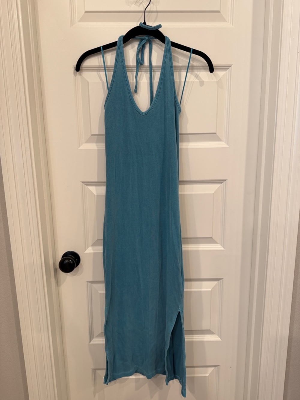 Old Navy Teal Blue Halter Midi Dress